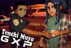 Key visual for the Tenchi Galaxy anime project, featuring character designs in a space setting