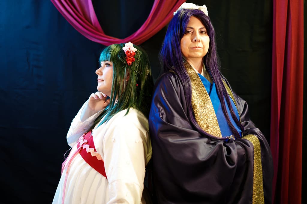 Key visual for The Apothecary Diaries Palace Chronicles browser game featuring Maomao and other characters.